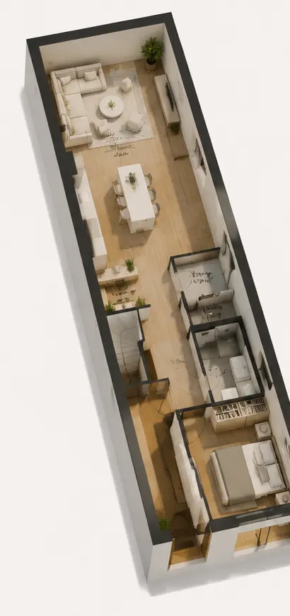 Bekijk grondplan Gelijkvloers met eigen tuin